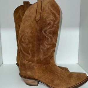 Women's Dingo Brown Suede Western Boots
